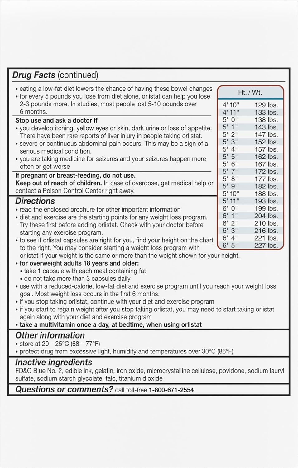Non Prescription Weight Loss Aid, 120 Count Refill Pack,60 mg Capsules